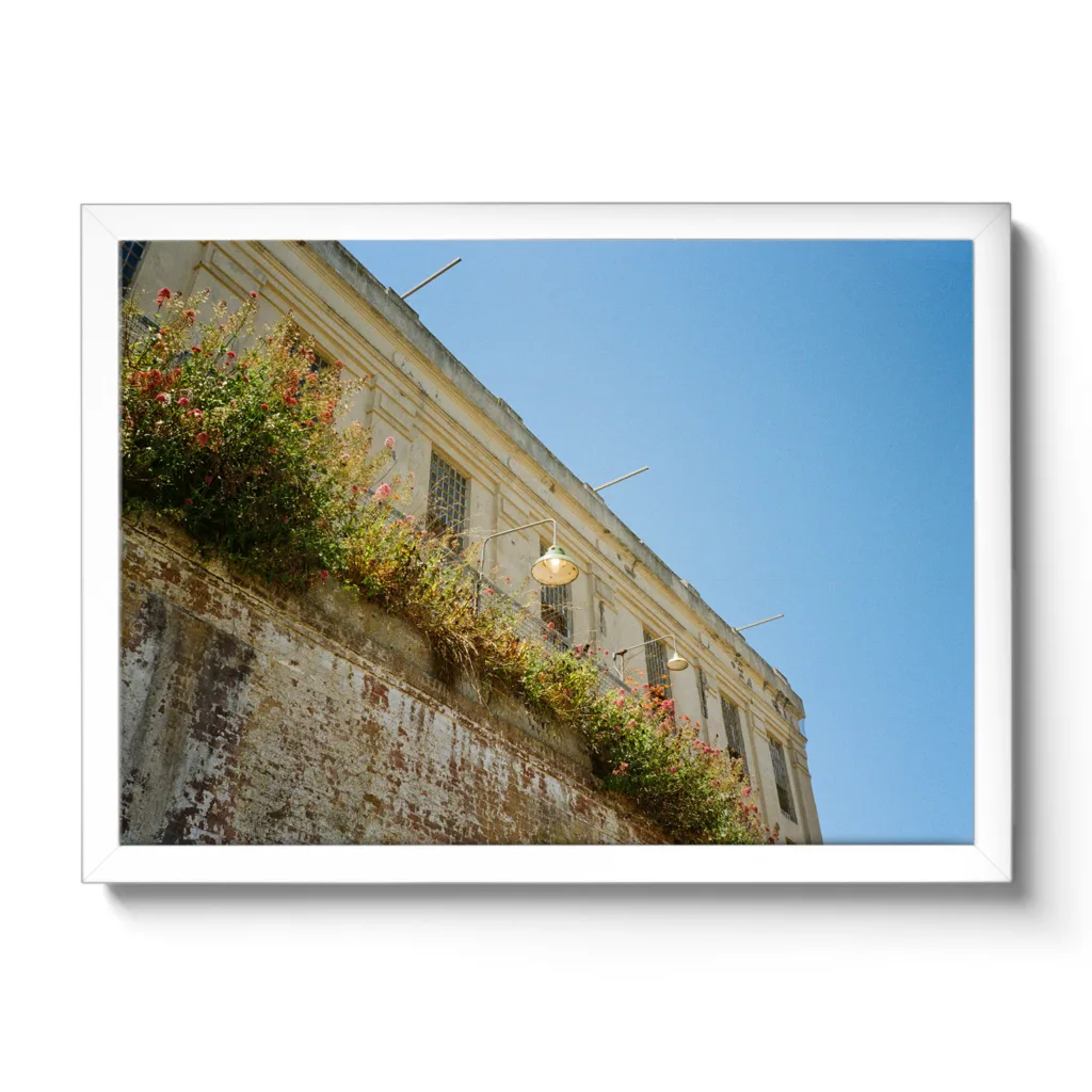 Vintage Look einer Straßen Lampe auf Alcatraz