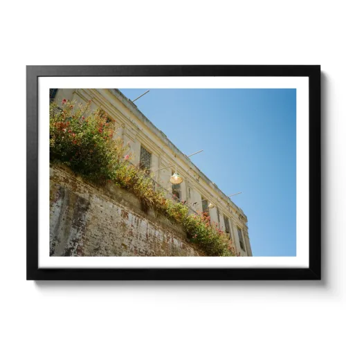 Vintage Look einer Straßen Lampe auf Alcatraz