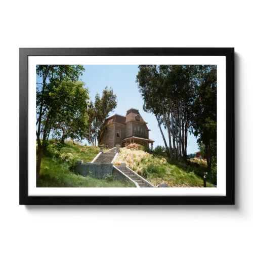 Bildaufnahme des berühmten Haus von "Psycho" in den Universal Studios in Los Angeles.