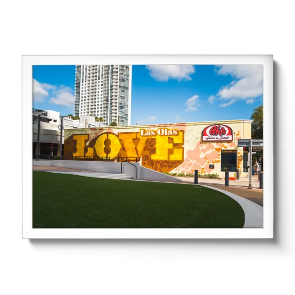Bildaufnahme des Graffitis "Las Olas Love" in Downtown Fort Lauderdale