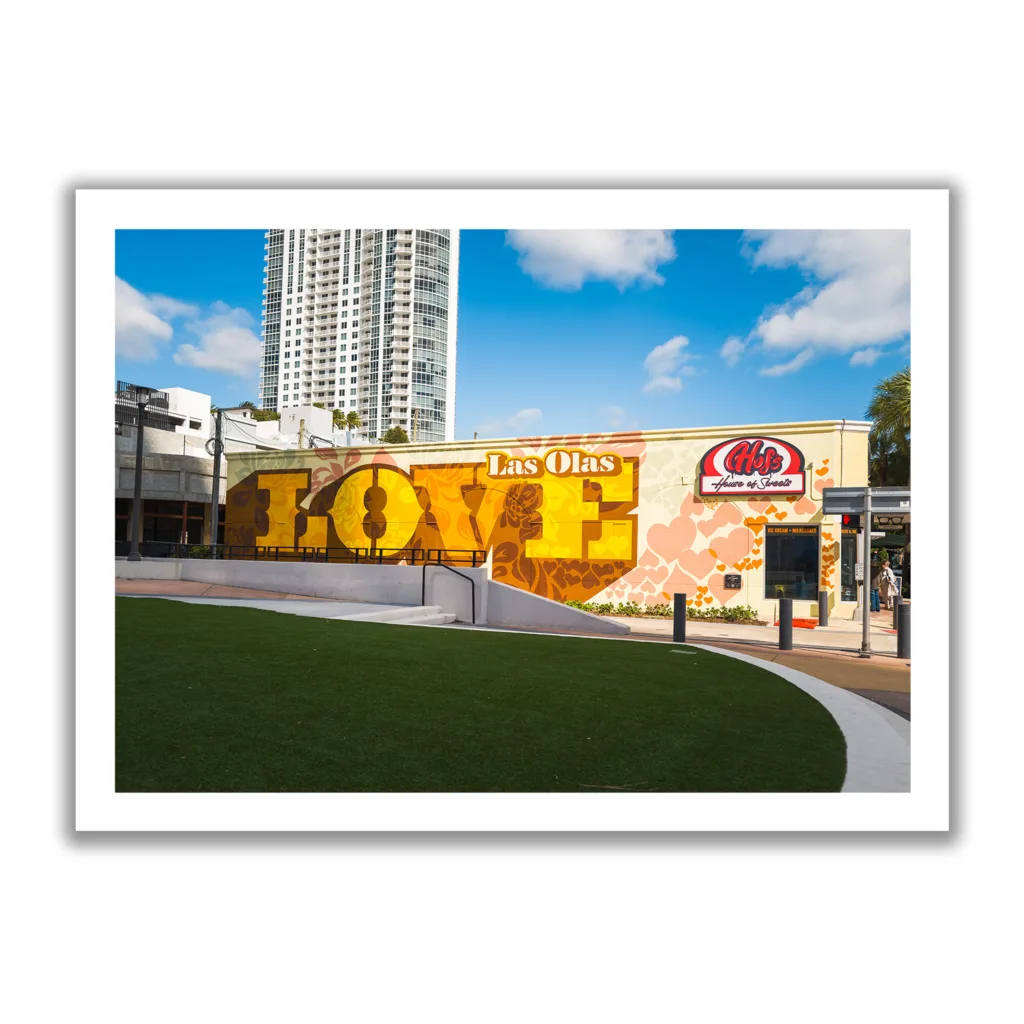 Bildaufnahme des Graffitis "Las Olas Love" in Downtown Fort Lauderdale