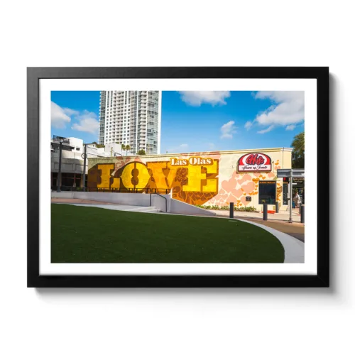 Bildaufnahme des Graffitis "Las Olas Love" in Downtown Fort Lauderdale