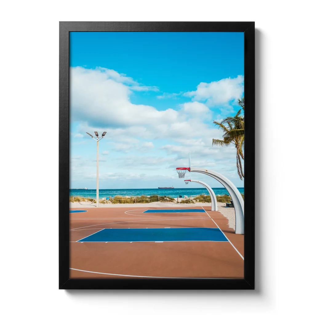 Basketball Platz direkt am Strand von Fort Lauderdale.