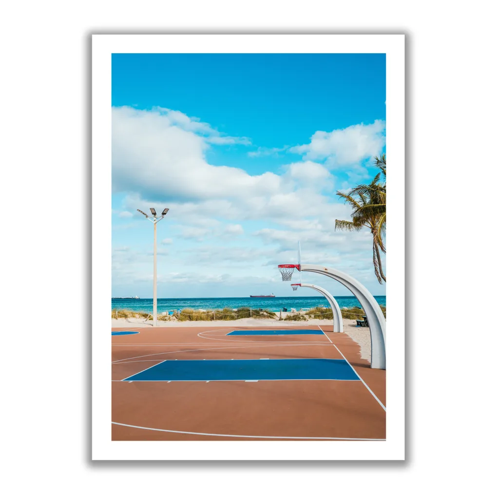 Basketball Platz direkt am Strand von Fort Lauderdale.