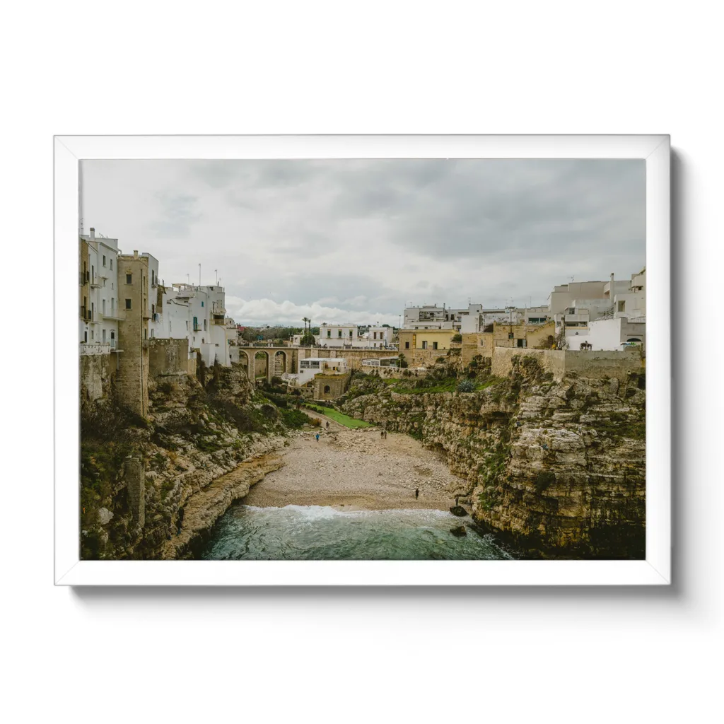Bucht von Polignano a Mare in Italien.
