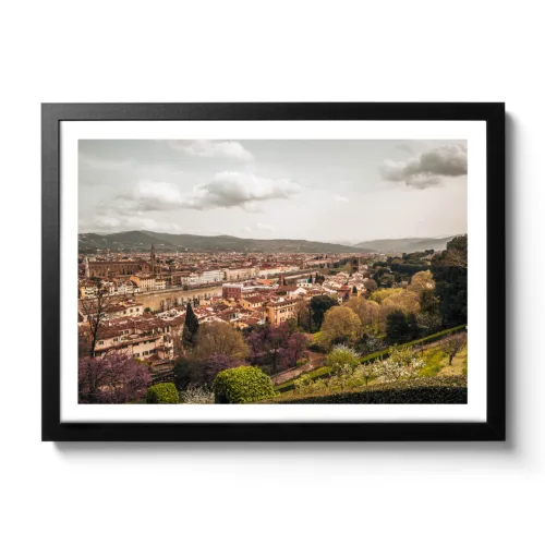 Florenz von oben mit Blick auf die Stadt.