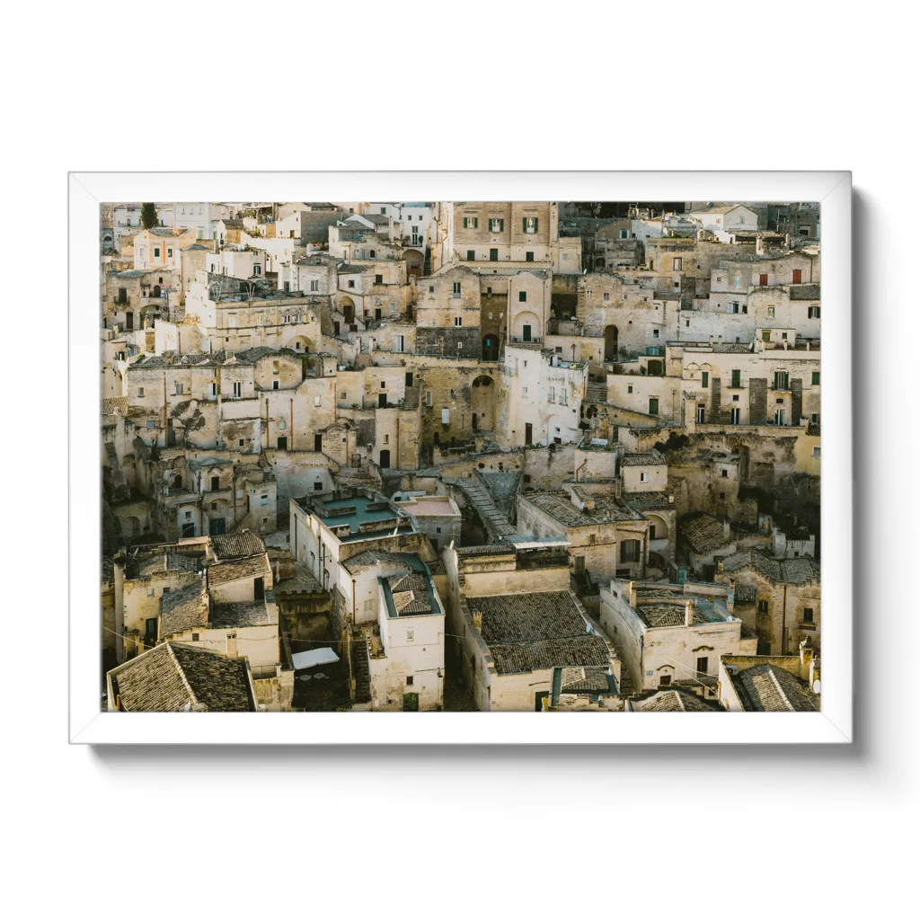 Straßen und Gebäude von Matera (Nahansicht)