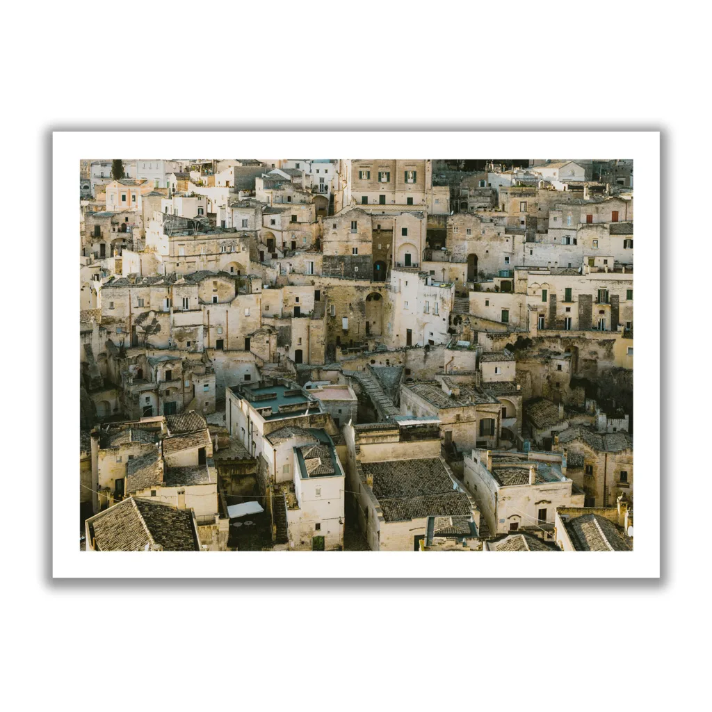 Straßen und Gebäude von Matera (Nahansicht)
