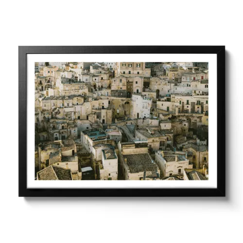 Straßen und Gebäude von Matera (Nahansicht)