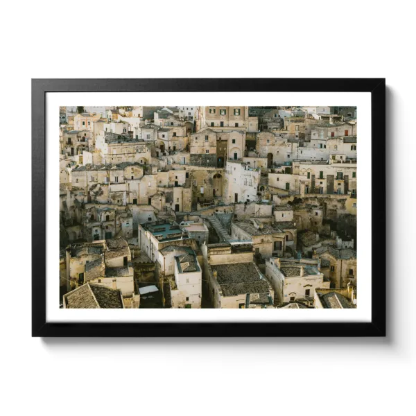 Straßen und Gebäude von Matera (Nahansicht)