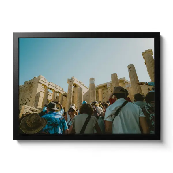 Menschenmassen auf der Akropolis in Athen.